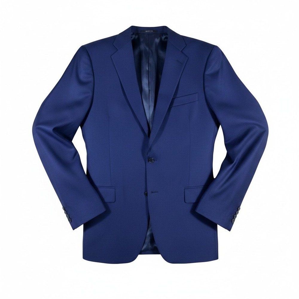 Galante Uomo Men's Royal Blue Two Button Blazer Jacket Made in Italy Size 44R